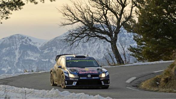 Sebastien Ogier en route to victory at what he considers his home rally - Monte Carlo