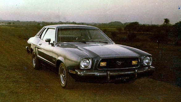 A 1976 Mustang II. Note the Indore license plate