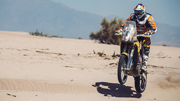 Antoine Meo (FRA) from Red Bull KTM Factory Team performs during stage 9 of Rally Dakar 2016 from Belen to Belen, Argentina on January 12, 2016. // Flavien Duhamel/Red Bull Content Pool // P-20160112-00121 // Usage for editorial use only // Please go to www.redbullcontentpool.com for further information. //