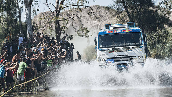Andrey Karginov (RUS) from Team Kamaz Master races during stage 11 of Rally Dakar 2016 from La Rioja to San Juan, Argentina on January 14, 2016. // Flavien Duhamel/Red Bull Content Pool // P-20160115-00003 // Usage for editorial use only // Please go to www.redbullcontentpool.com for further information. //