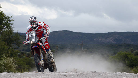 48  BRABEC RICKY (usa) HONDA action during the Dakar 2016 Argentina,  Bolivia, Etape 12 / Stage 12,  San Juan - Villa Carlos Paz,  from  January 15, 2016 - Photo Frederic Le Floc'h / DPPI