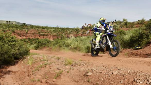 Sherco TVS rider Alain Duclos has continued his steady performance at the Dakar and is currently fifth overall in the motorcycle class