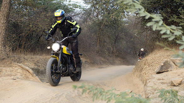 Ducati Scrambler in the dirt