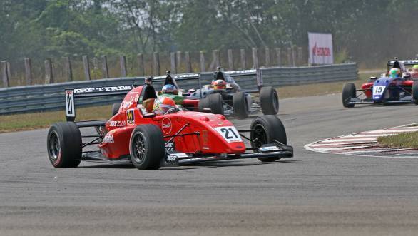 Pietro Fittipaldi en route victory in Race 1 of the season finale of the MRF Challenge in Chennai