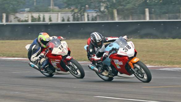 Akash Dingare won the first of the Honda CBR250R races of the season