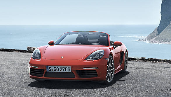 Aggressive new style and downsized but more powerful flat four cylinder engines make up the new 718 Boxster