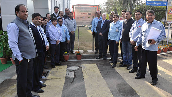 Solar Power Project Inauguration at Yamaha's Surajpur Plant