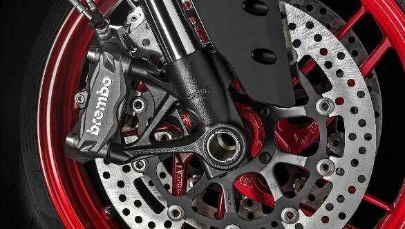 Ducati 959 Panigale front brake detail Brembo