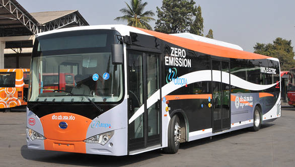 BYD electric bus in Delhi