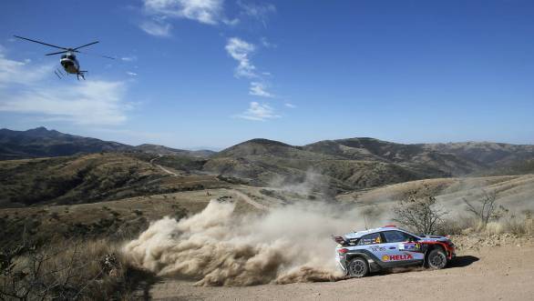 Hyundai's Dani Sordo earned a fine third-place finish behind reigning WRC champion Sebastien Ogier