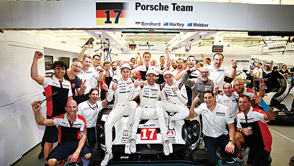 Porsche 919 Hybrid, Porsche Team: Brendon Hartley, Mark Webber, Timo Bernhard (l-r)