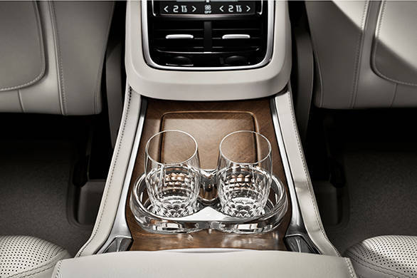 The glasses are handcrafted while the cup holders provide one with hot or cold water depending on the selection