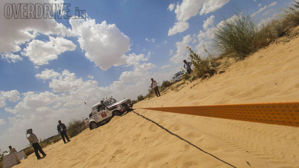 After the first couple of cars went through the dunes, the sand got so loose that one mistake could land you in trouble