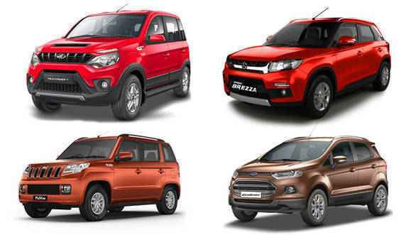 Spec Comparo Mahindra Nuvosport vs Mahindra TUV 300 vs Ford EcoSport vs Maruti Suzuki Vitara Brezza