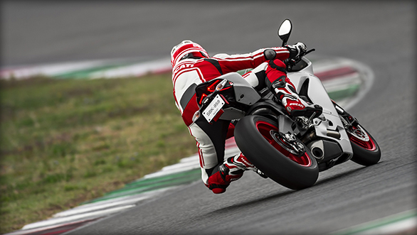 Ducati 959 Panigale cornering rear shot