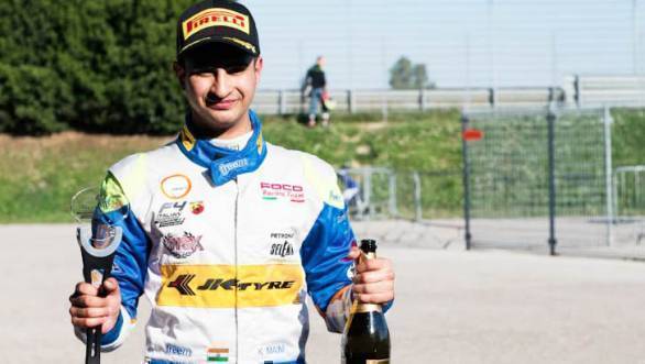 Kush Maini now heads the rookie classification of the Italian F4 championship after two rounds