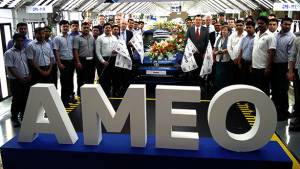 Volkswagen rolls out the first Ameo from Pune plant