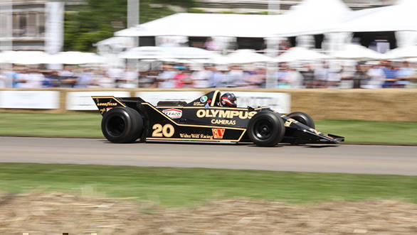 Also part of the James Hunt collection was the Wolf-Cosworth WR7 that Hunt drove. It wasn't the most reliable car, and was the car that ultimately resulted in him retiring midway through the season