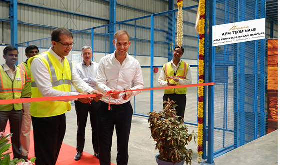 APM Inland Services Chennai warehouse ribbon cutting