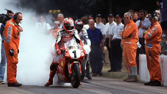 Carl Fogarty at a previous Goodwood Festival of Speed