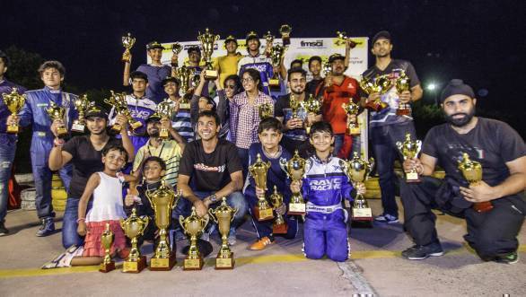All the winners of the Ludhiana Round of the 2016 JK Tyre IndiKarting National Series