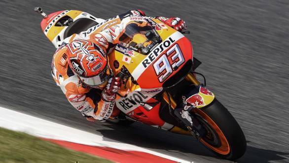 Marc Marquez will start his home race, the Catalunya GP in 2016, on pole 