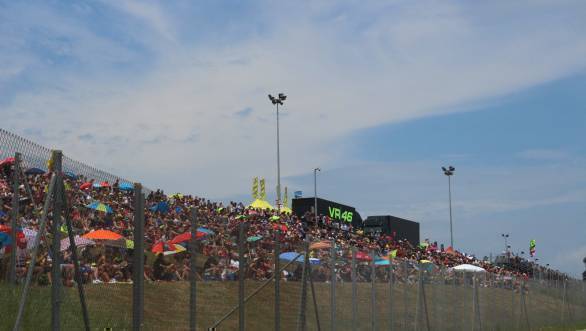 Packed grandstands and people sunning themselves - just another race weekend
