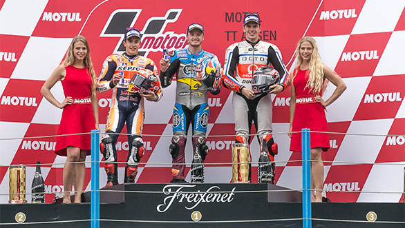 MotoGP TT Assen Podium - Jack Miller, Marc Marquez, Scott Redding_LOW