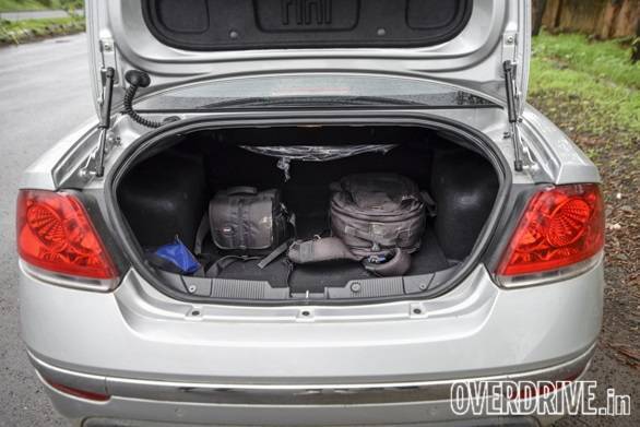 The 500litre boot space is marred by the wheel well intrusions