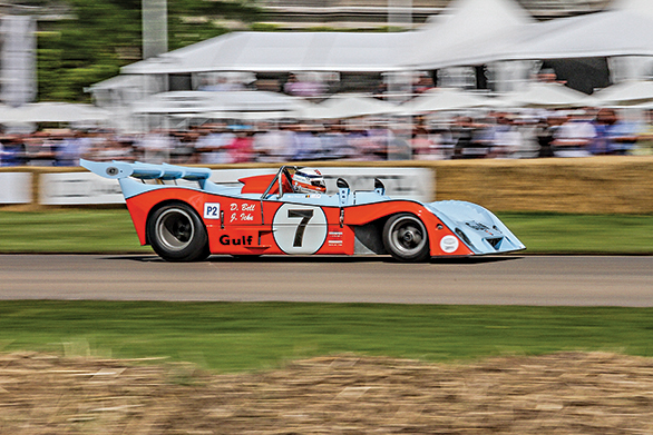 Derek Bell was nice enough to chat with us when not in his Gulf liveried Mirage Cosworth GR7