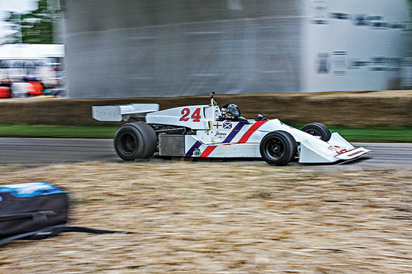 The No.24 Hesketh 308B that James Hunt took pole with on its race debut in 1974