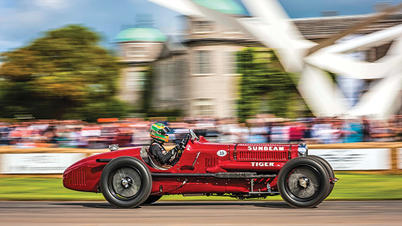 Here's young Jehan Daruvala making his Goodwood FOS debut in the Sunbeam 'Tiger' from 1926