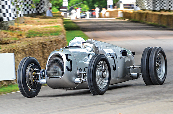 The Auto Union Type C piloted by Nick Mason at the 2016 FOS
