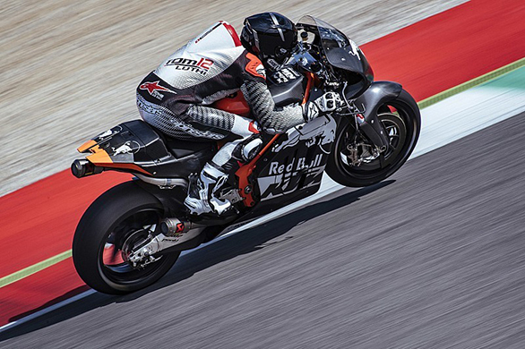 KTM testing their MotoGP motorcycle with Thomas Luthi on board