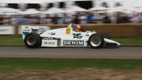 Here's Karun in the Williams FW08 that won Keke Rosberg the F1 title in 1982