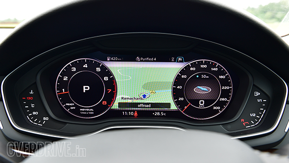 The virtual cockpit is a nifty feature which can be set to display trip info, navigation data  and infotainment options