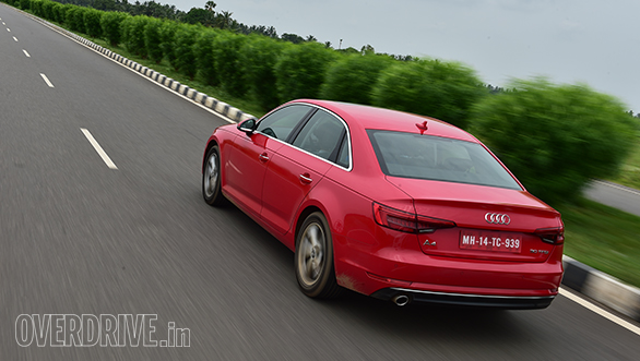 The rear of the A4 looks a bit more interesting with the integrated spoiler