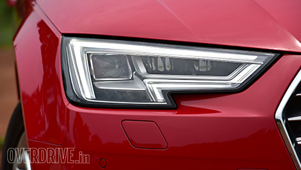 The new headlights with the dual DRLs add to the A4's sharp front-end design