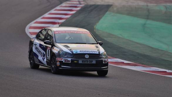 Ishaan Dodhiwala took pole during qualifying for the 2016 Volkswagen Vento Cup series finale at the Buddh International Circuit