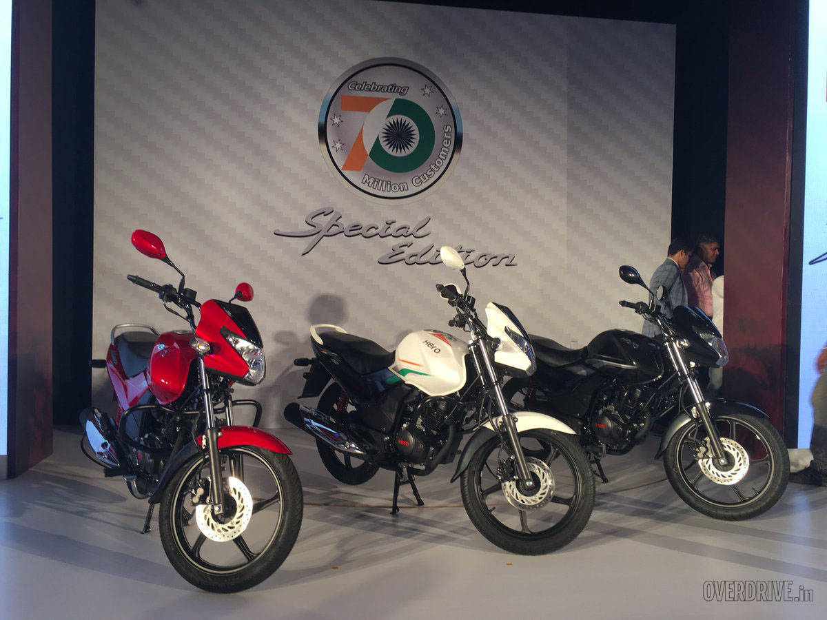 The white model with the tricolour motif is a special edition. 70 will be made to make 70 million Heros but the pricing and availability has not yet been revealed.