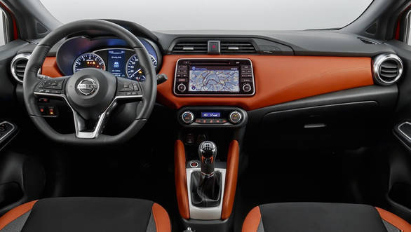 Colour-customisable cabin of the 2017 Nissan Micra looks upmarket and significantly more premium than the outgoing model