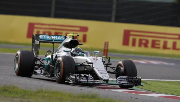 Rosberg on his way to winning the 2016 Japanese GP