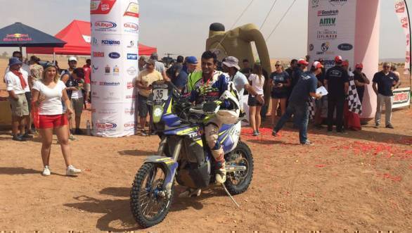 Sherco TVS' Aravind KP finished 26th overall at the 2016 Rally of Morocco