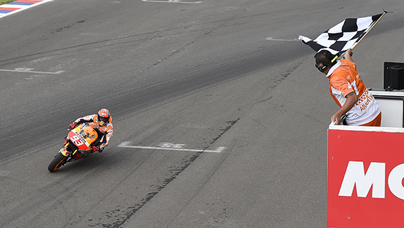 Marquez couldn't have asked for a better race weekend at Round 2. He took pole position and took the chequered flag in the race after a close battle with Rossi and Andrea Dovizioso 