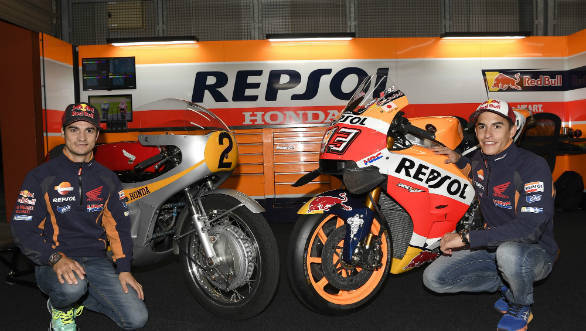 Marq Marquez & Dani Pedrosa with RC181 and RC213V