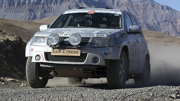 Suresh Rana and Ashwin Naik, in the winning Grand Vitara