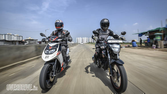 A pair of stellar commuters these two are. The Suzuki Gixxer covers all the numeric bases and then proves to be a fun, involving motorcycle to ride. The Aprilia is the sportiest, most focused scooter money can buy in India.