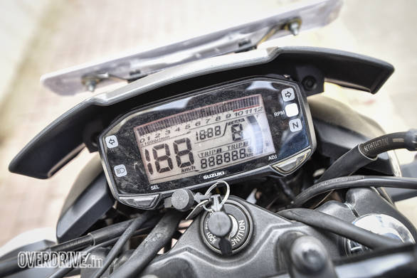 They do look dense when you see them for the first time. But the Suzuki Gixxer meters are clear and easy to read once you've gotten used to the layout.
