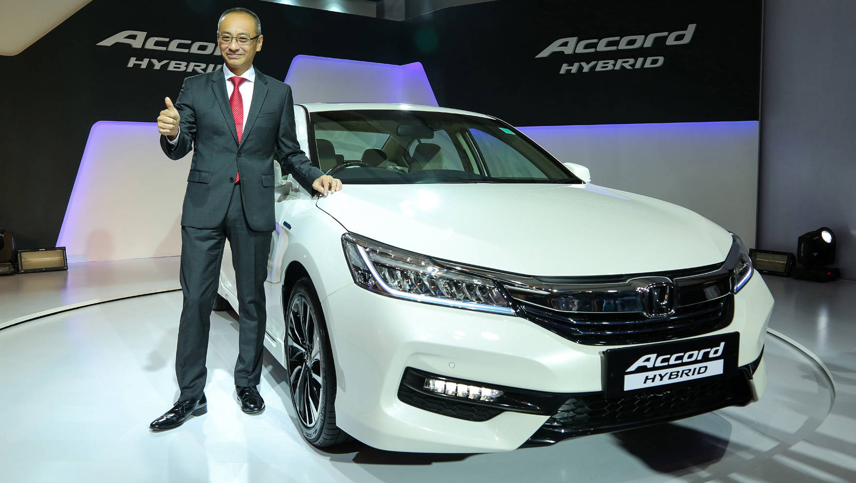 Yoichiro Ueno, president & CEO, Honda Cars India Ltd at the launch of Honda Accord Hybrid in India