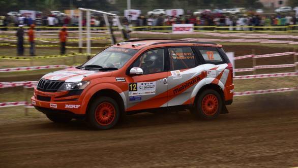 Team Mahindra Adventure's Amittrajit Ghosh on his way to topping the time-sheets in the MRF FMSCI IRC at the SSS